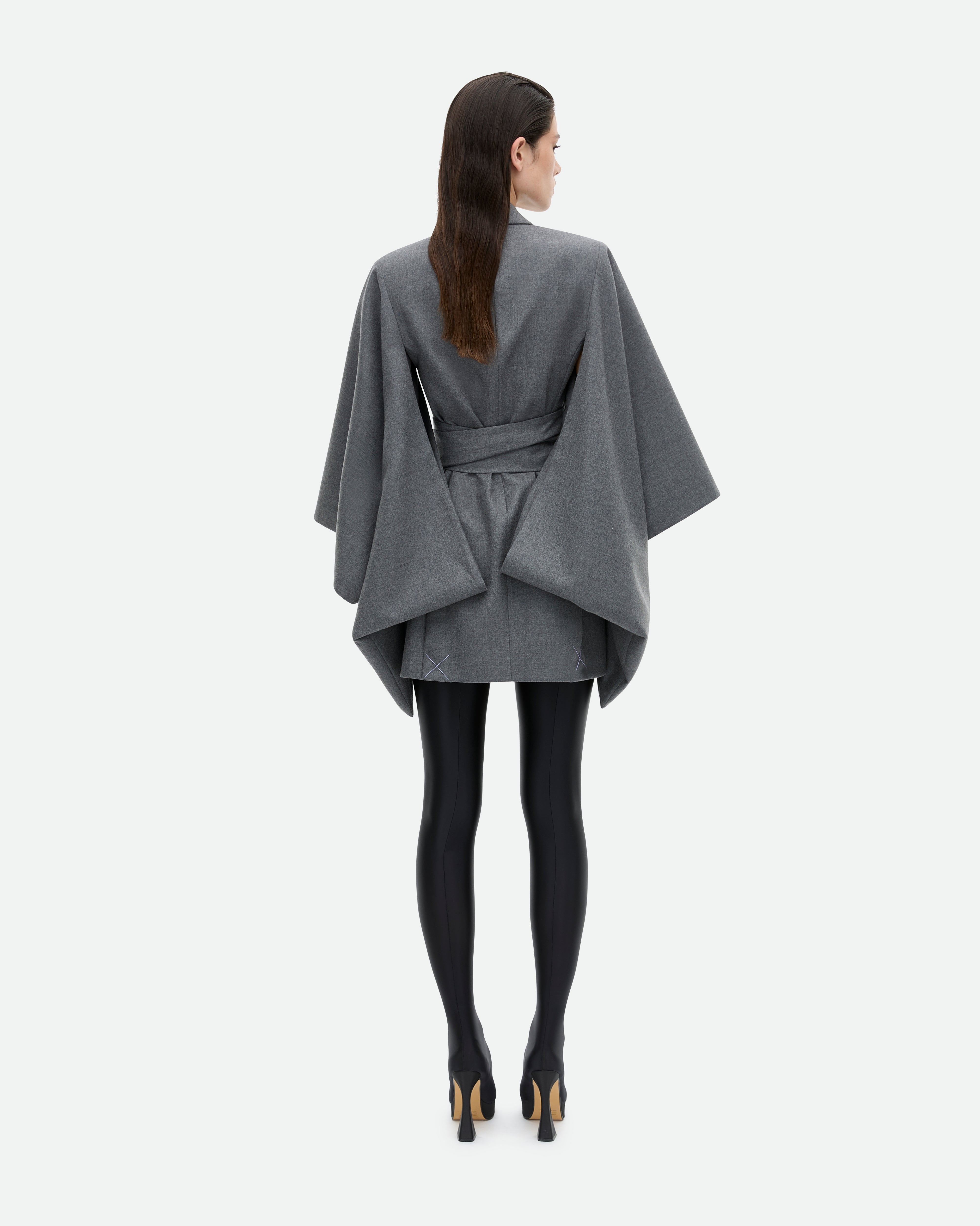Naked with Stockings Blazer Dress - Grey Flannel