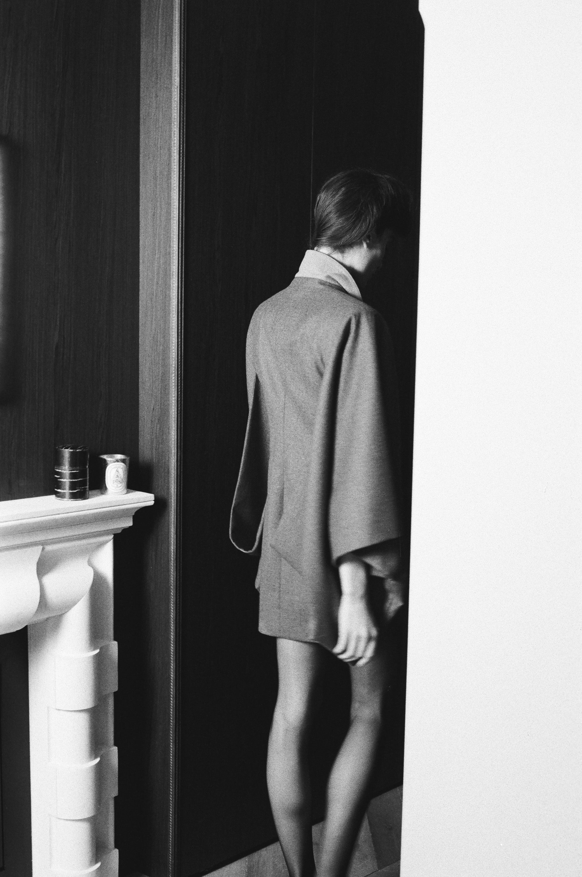 Naked with Stockings Blazer Dress - Grey Flannel