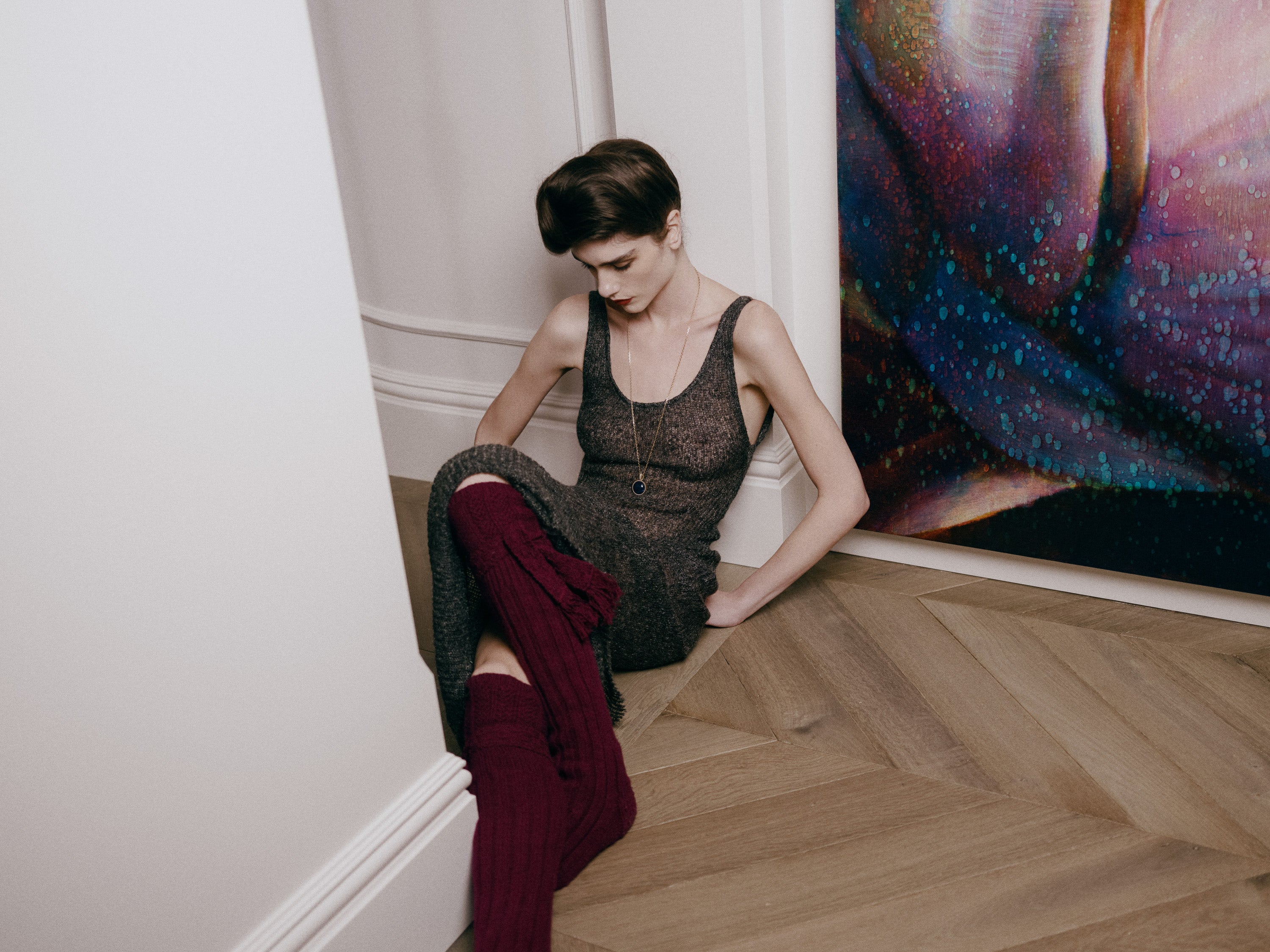 Temperance Dress - Silver Melange