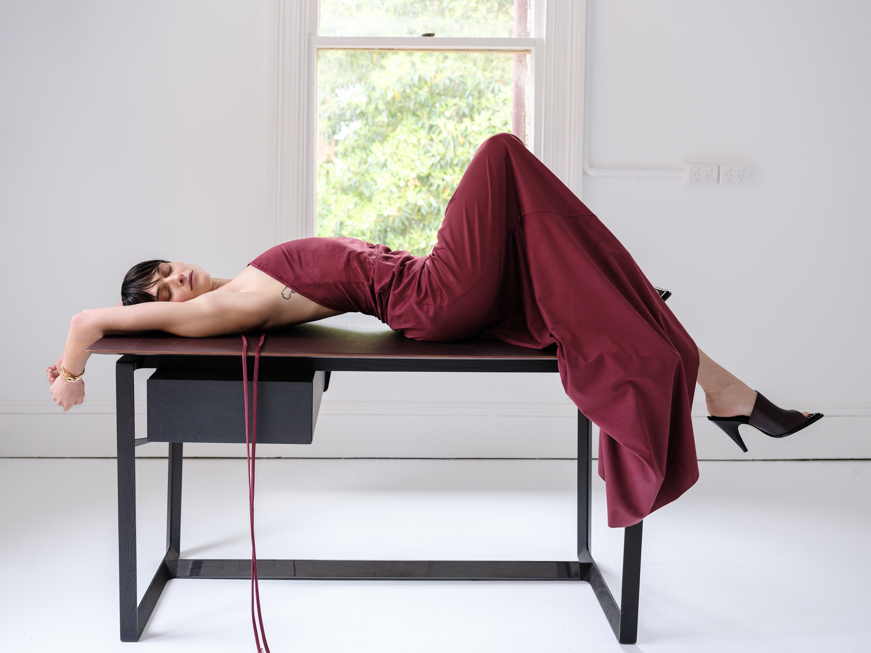 Bluet Suede Dress - Beetroot