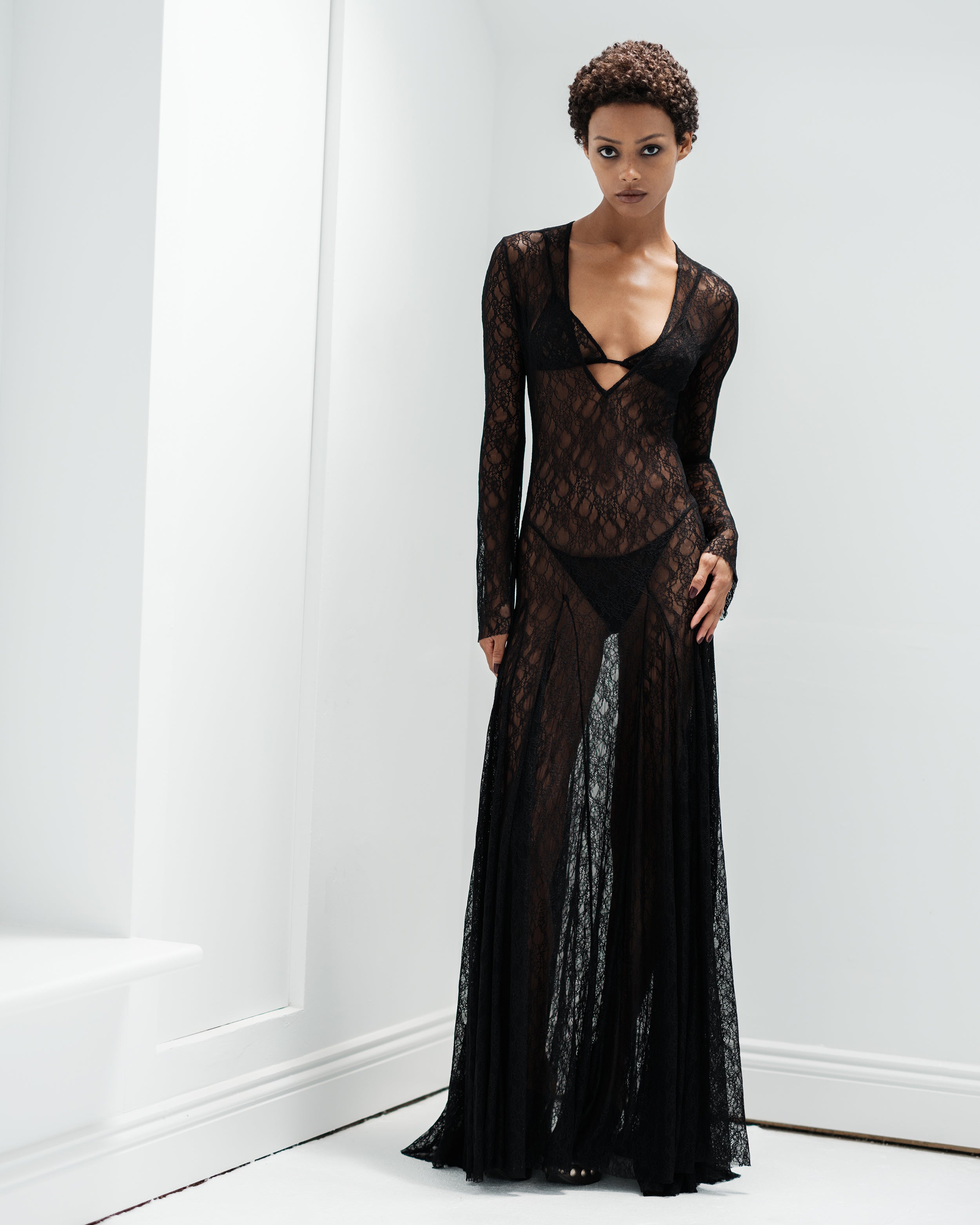 Cold Type Dress - Jet Black