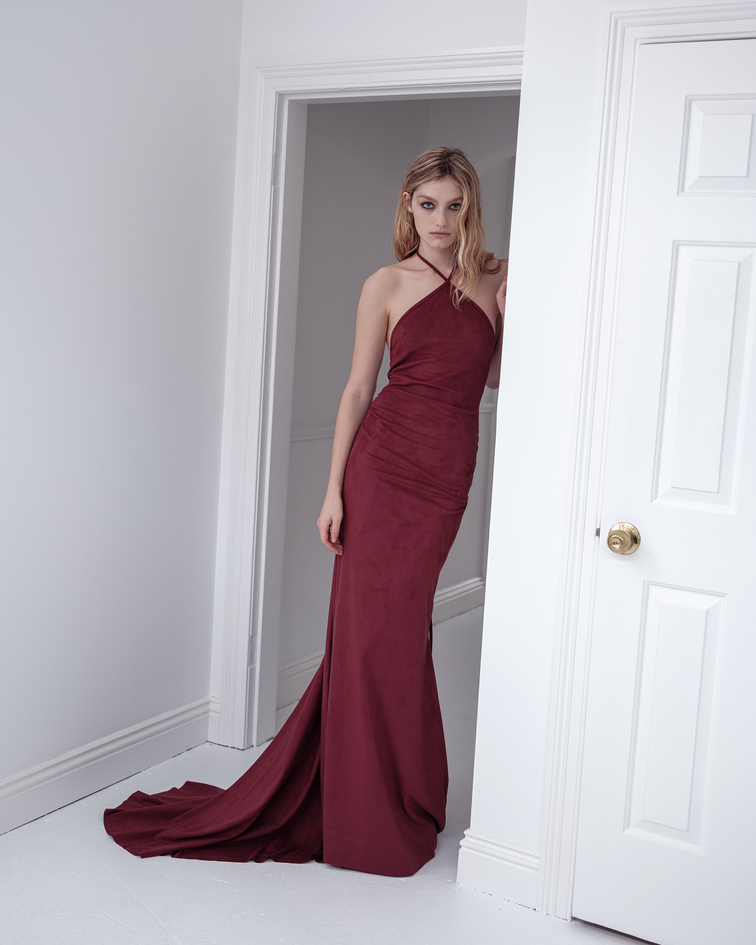 Bluet Suede Dress - Beetroot