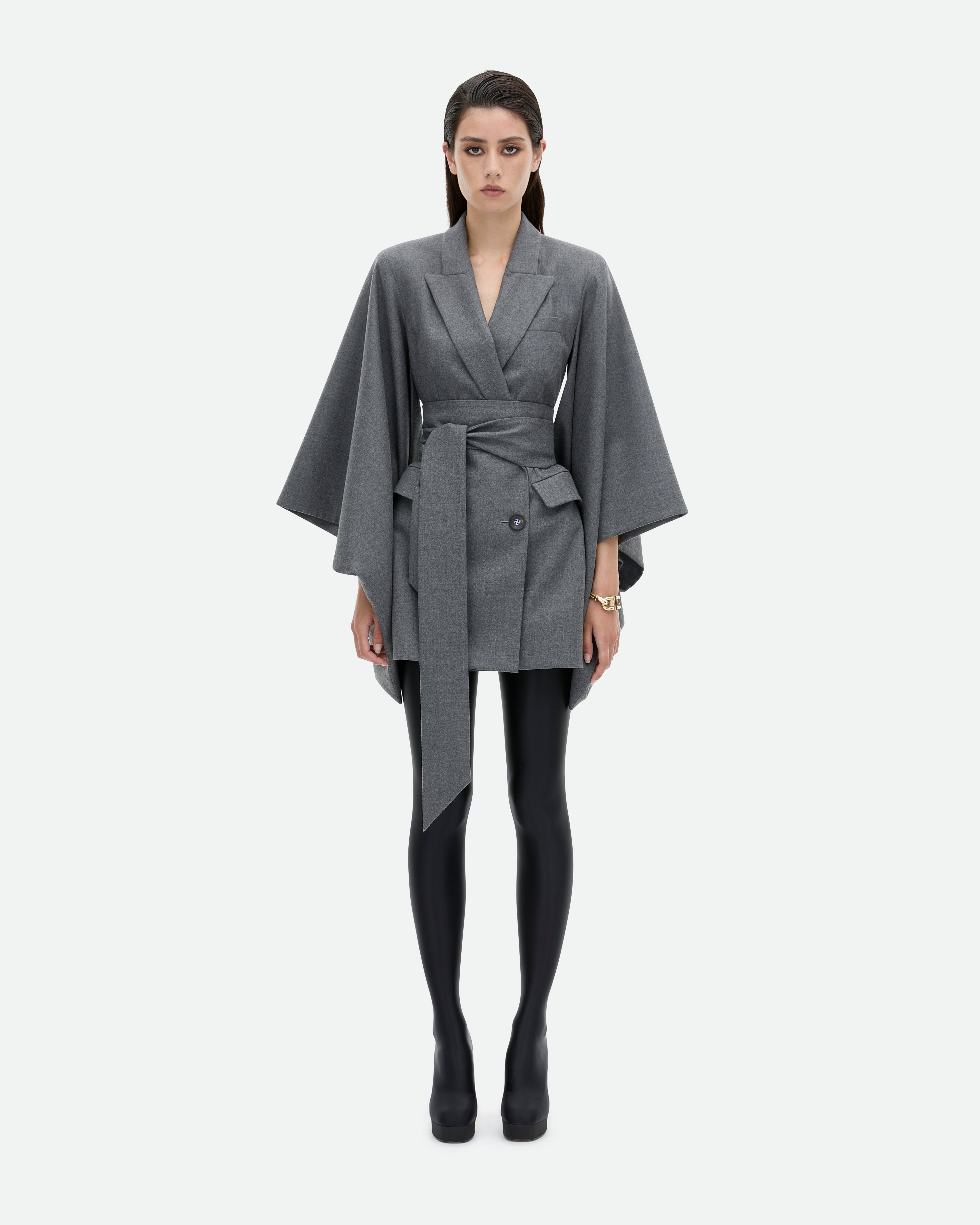 Naked with Stockings Blazer Dress - Grey Flannel