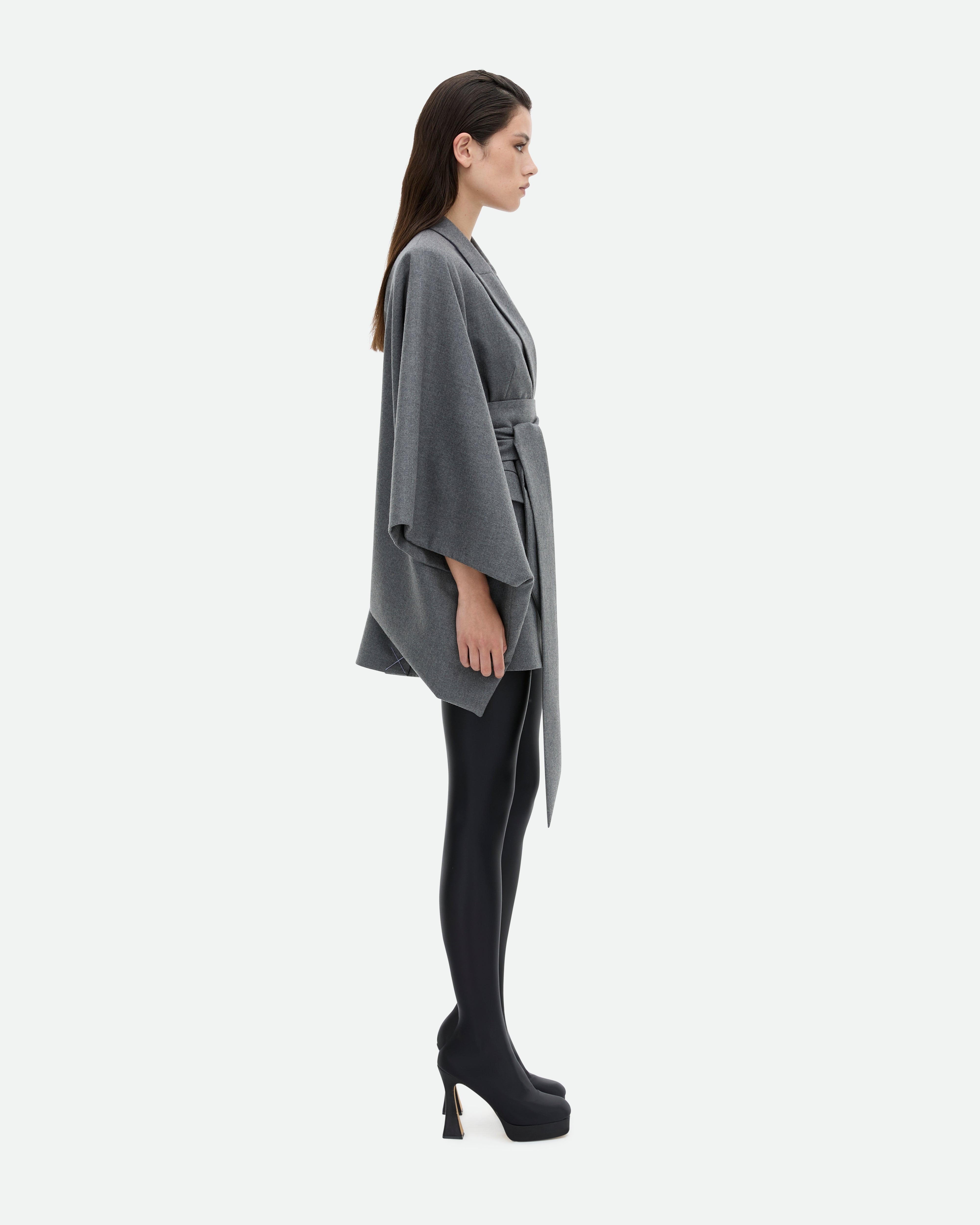 Naked with Stockings Blazer Dress - Grey Flannel