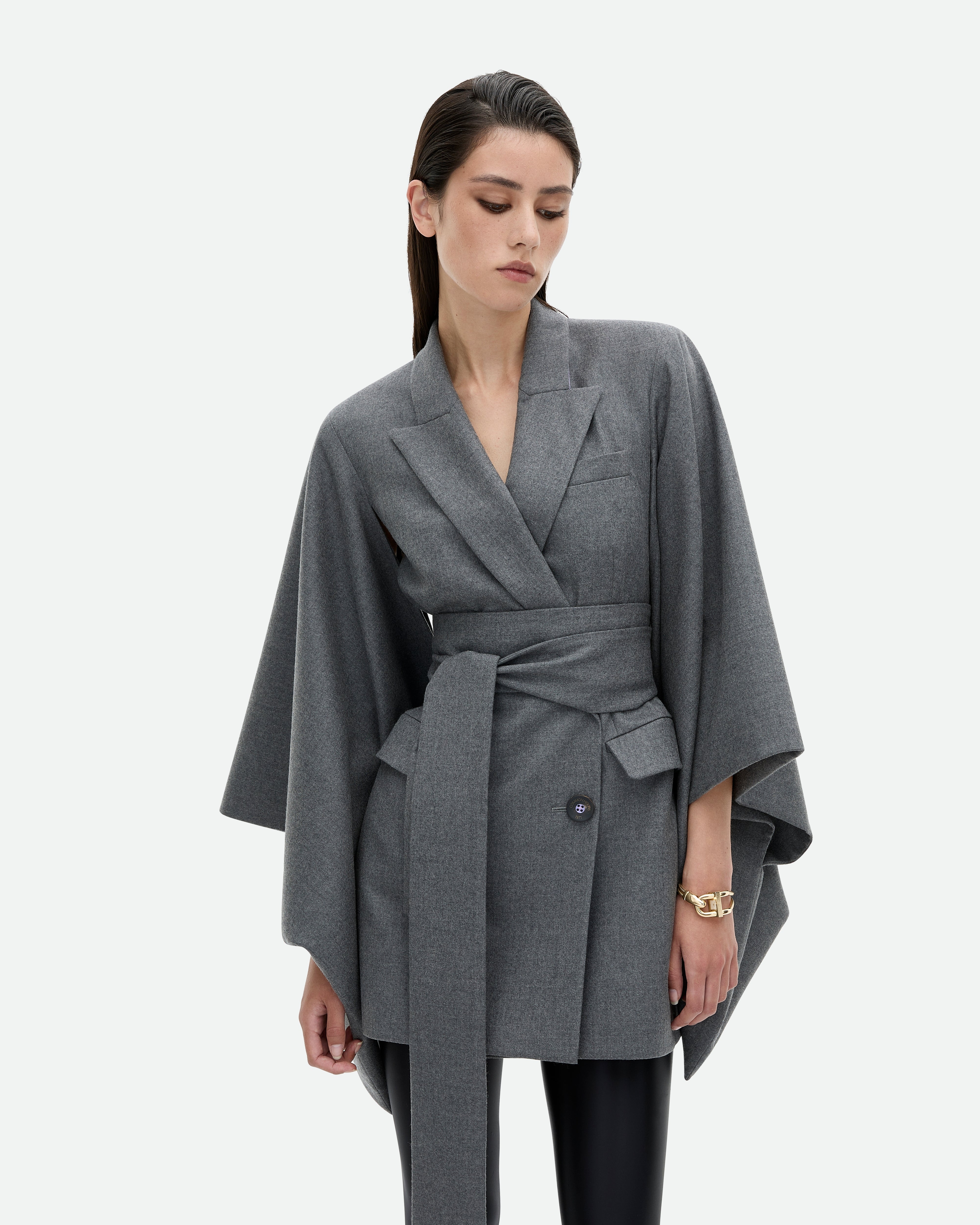 Naked with Stockings Blazer Dress - Grey Flannel
