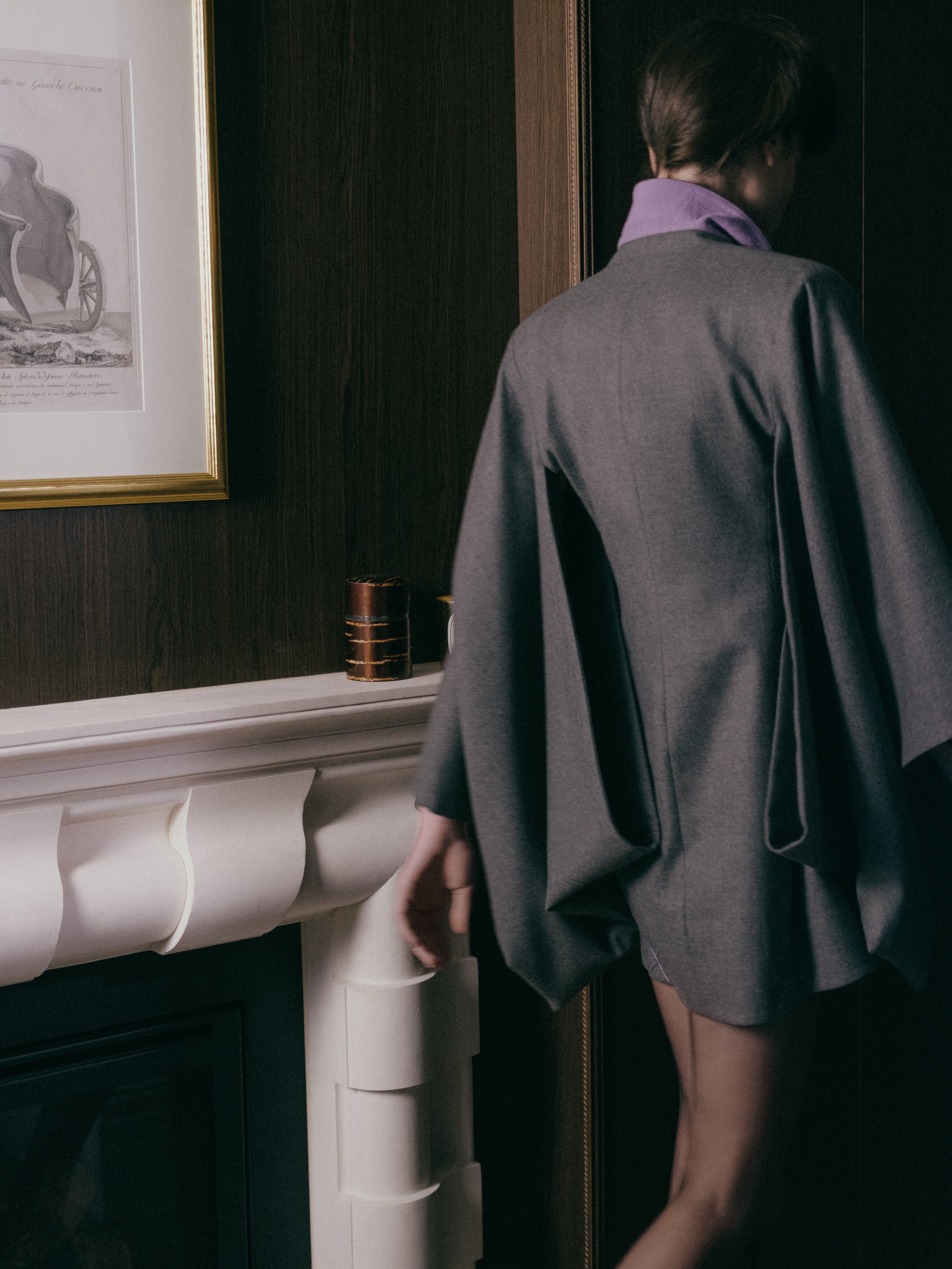 Naked with Stockings Blazer Dress - Grey Flannel
