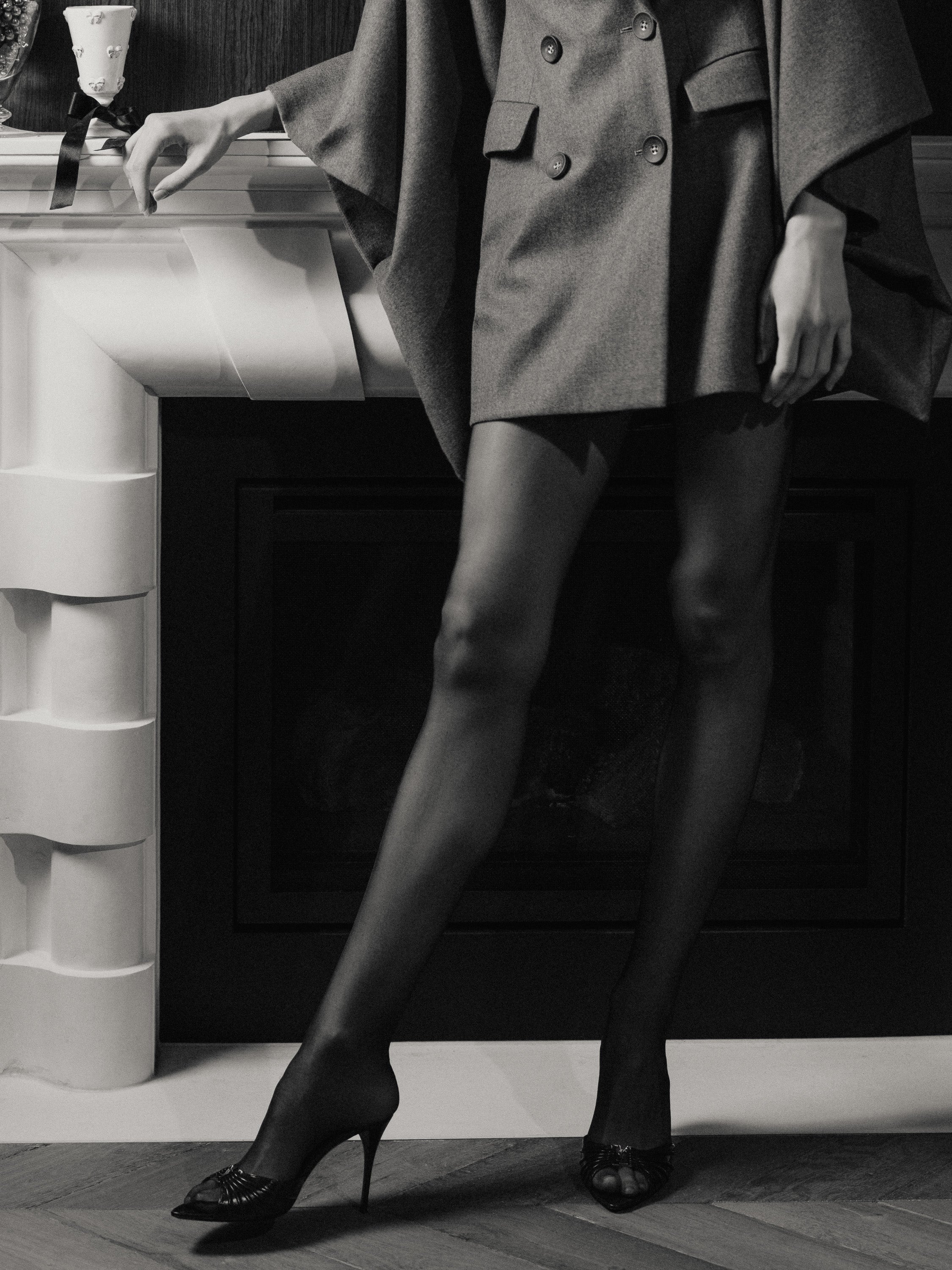 Naked with Stockings Blazer Dress - Grey Flannel