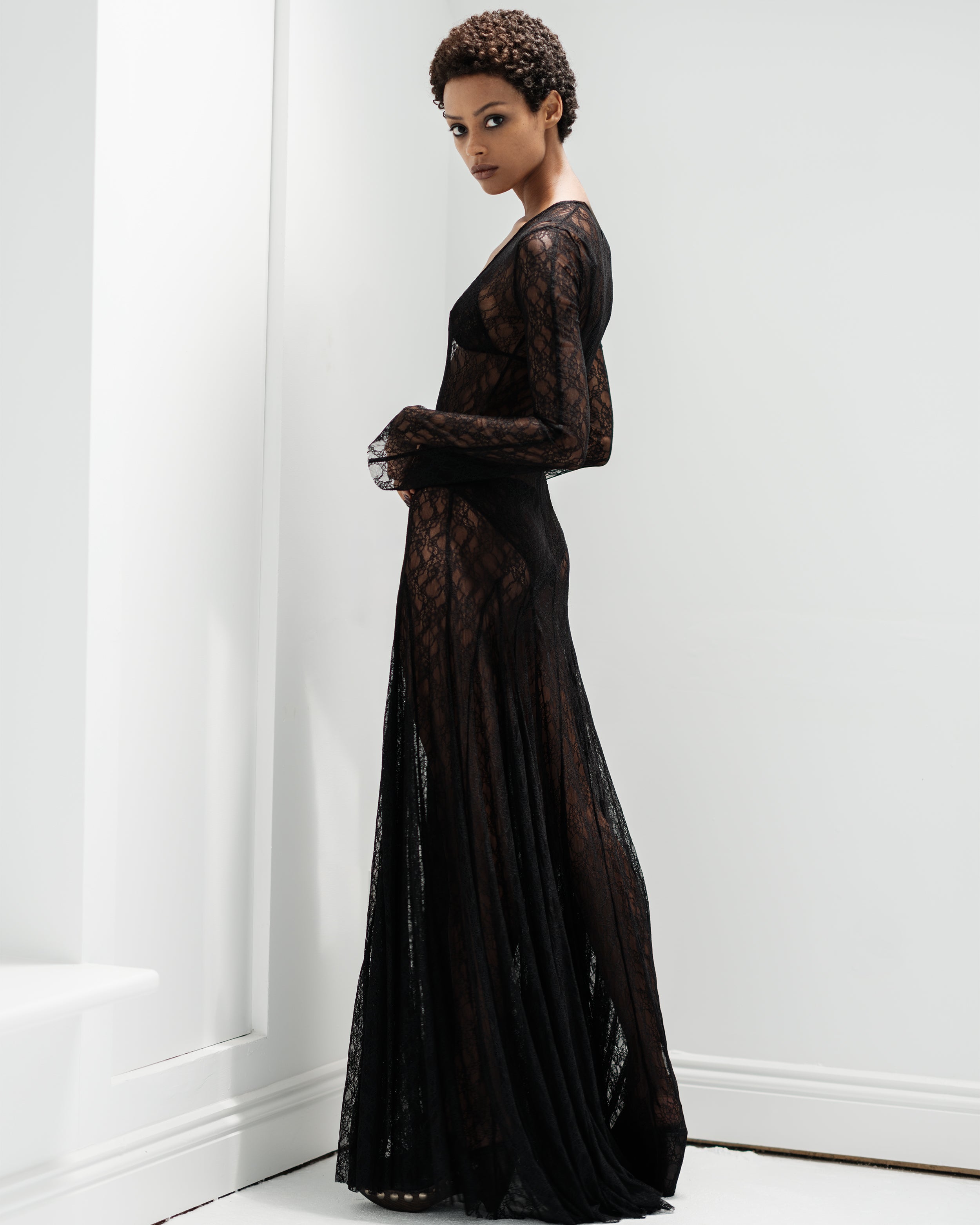 Cold Type Dress - Jet Black